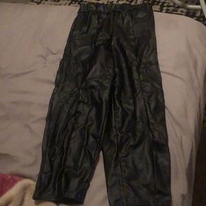 Leather Capri pants